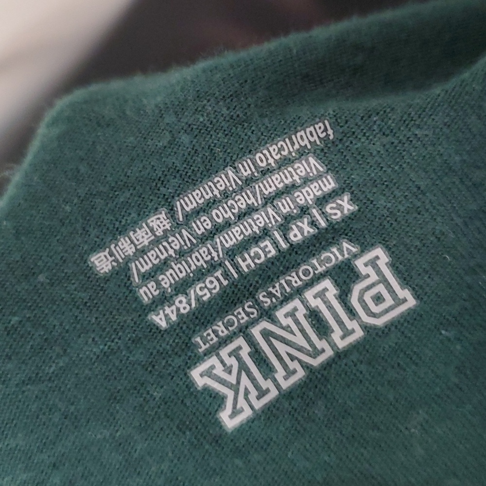 VS Pink tie front Ling sleeve T shirt - Picture 3 of 3